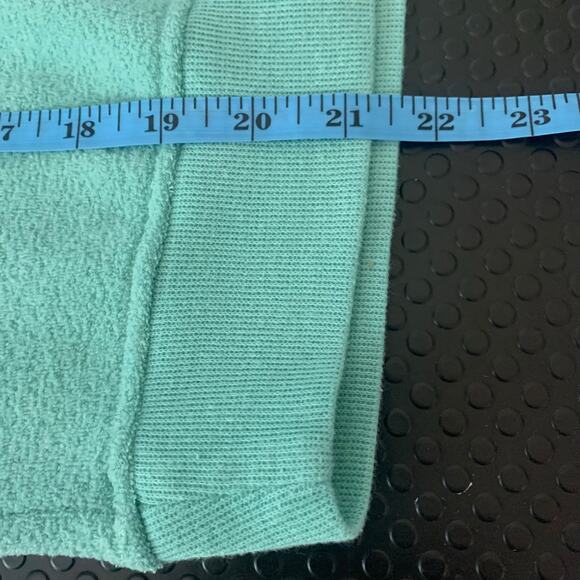 A.N.A. Teal Sweatshirt Style Top with Puffed Sleeves Size Medium - Picture 4 of 5